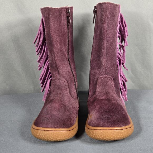 Livie & Luca x Matilda Jane Purple Suede Fringe Boots Toddler Girls 6M Lined - Picture 8 of 12